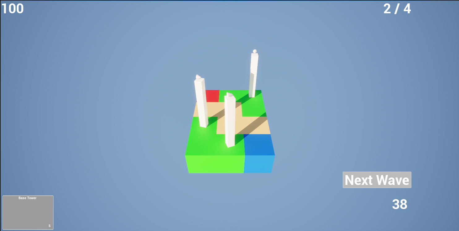 Visual of Tower Defense Prototype