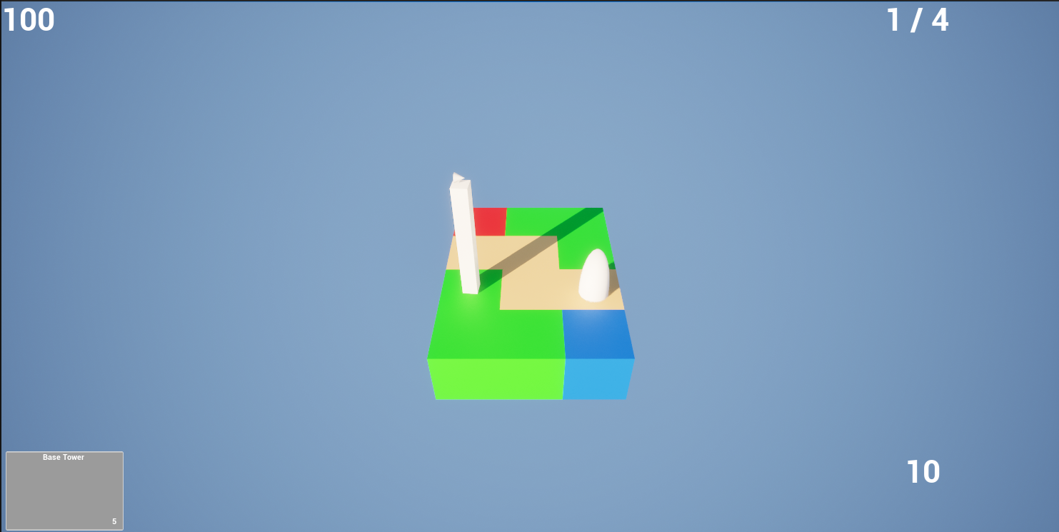 Visual of Tower Defense Prototype