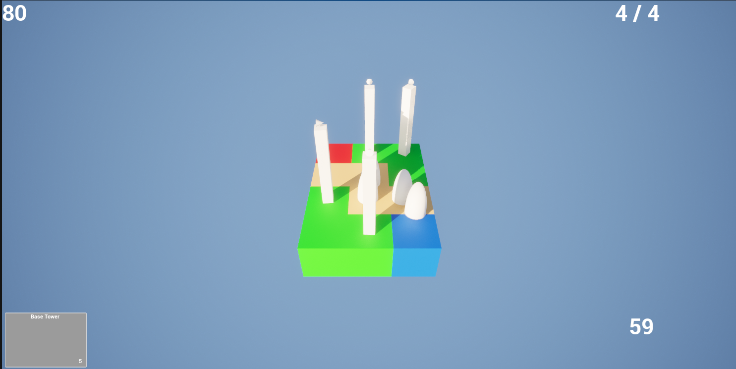 Visual of Tower Defense Prototype